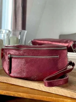 Sac Banane Rouge Bordeaux June Femmes Sac Banane