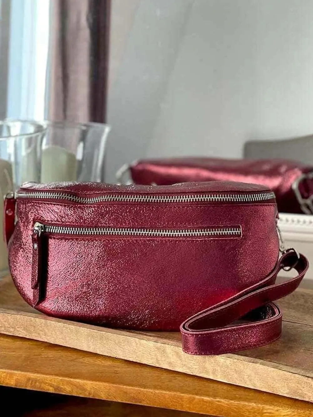 Sac Banane Rouge Bordeaux June Femmes Sac Banane