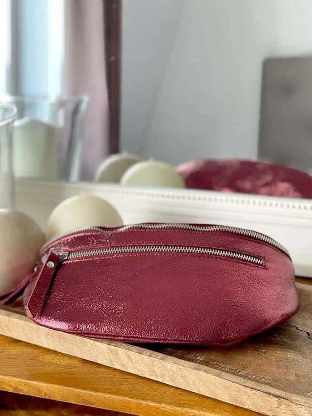 Sac Banane Rouge Bordeaux June Femmes Sac Banane