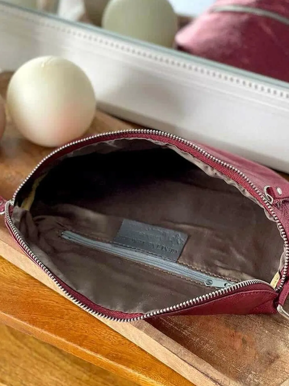 Sac Banane Rouge Bordeaux June Femmes Sac Banane
