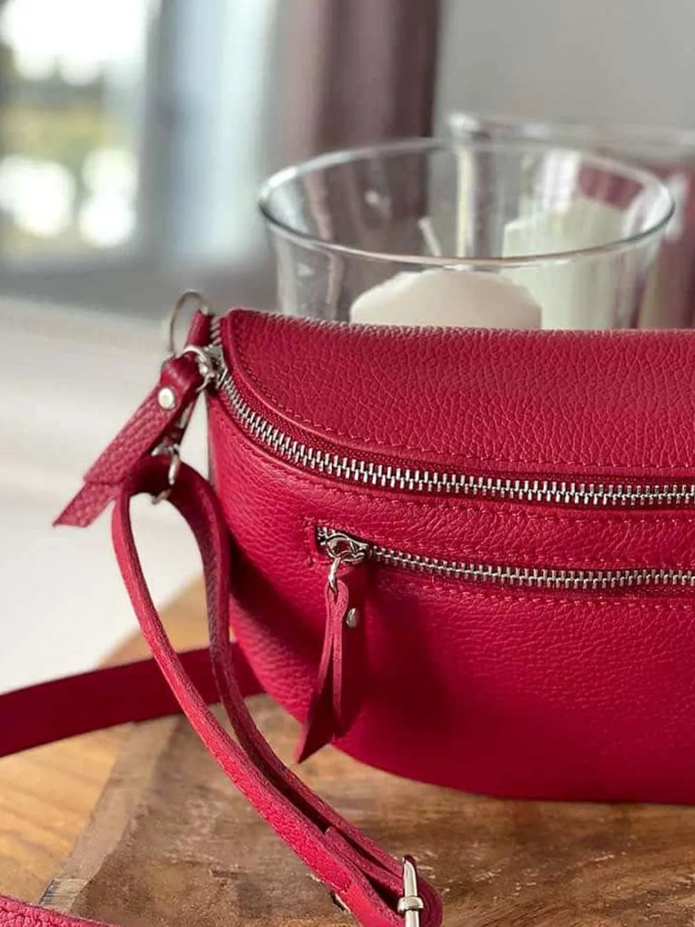 Sale Sac Banane Rouge Cerise Chelby Femmes Sac Banane
