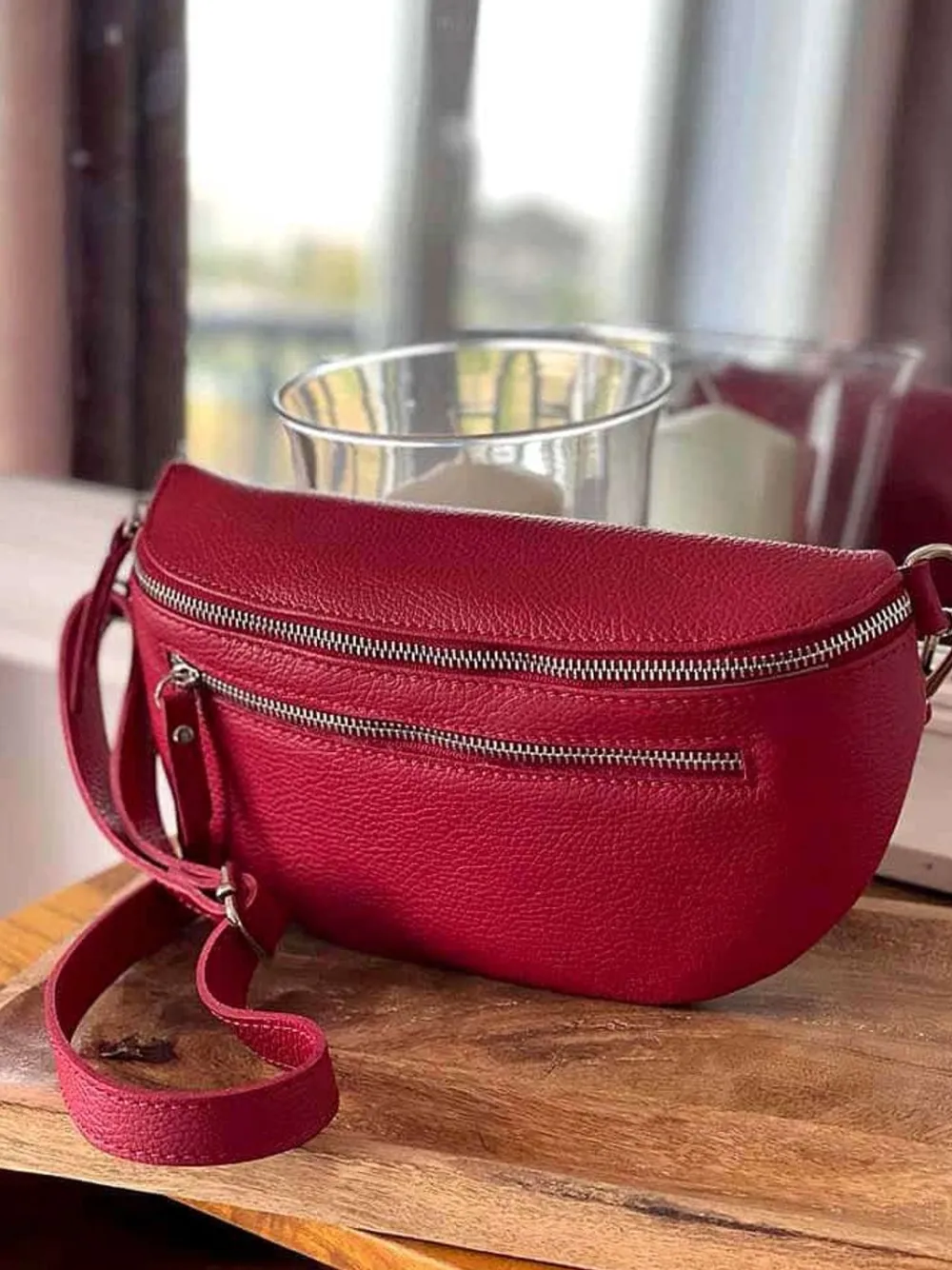 Sale Sac Banane Rouge Cerise Chelby Femmes Sac Banane