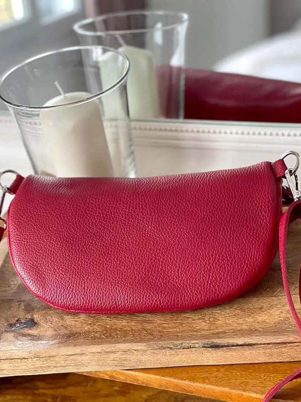 Sale Sac Banane Rouge Cerise Chelby Femmes Sac Banane