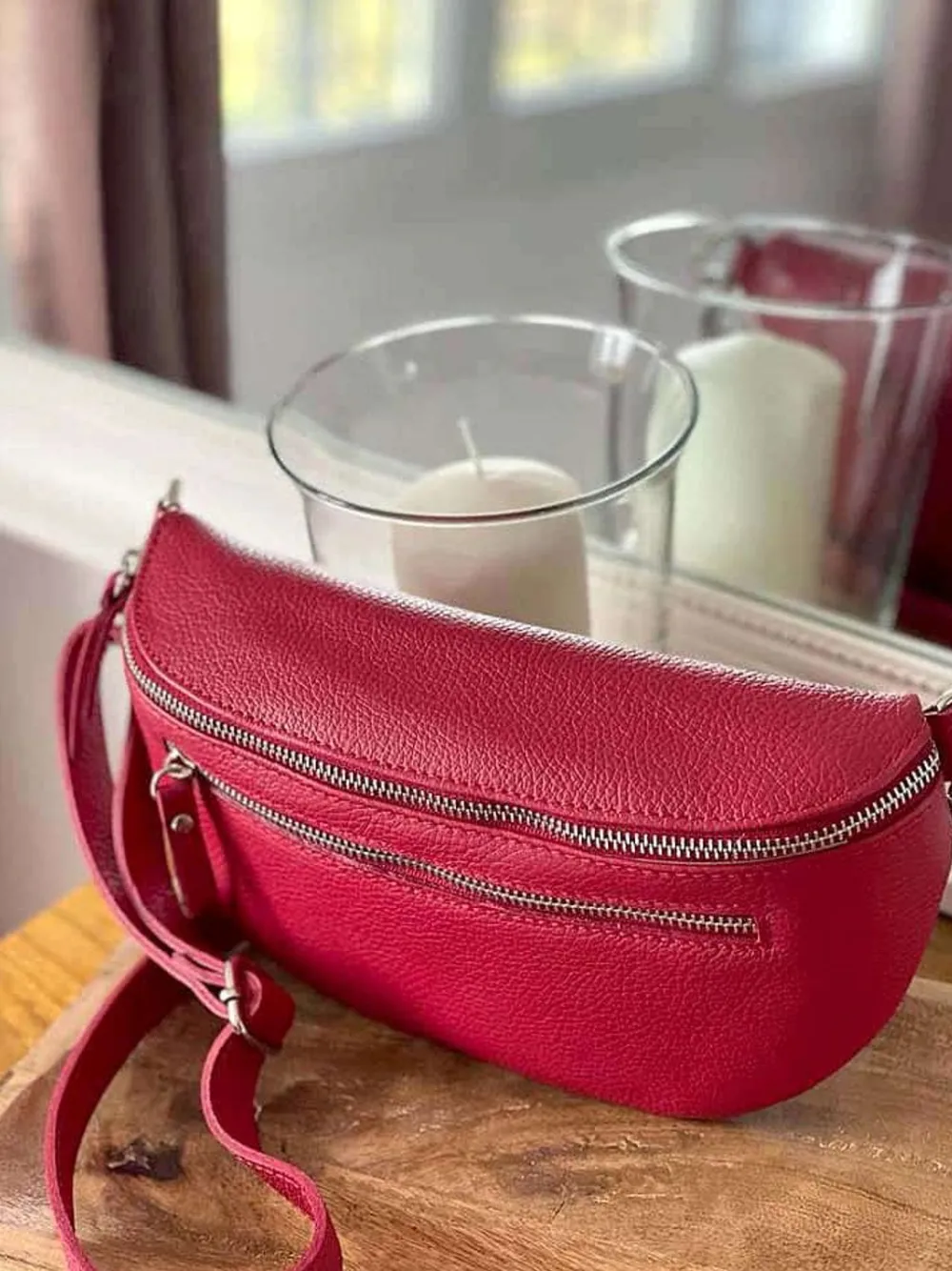 Sale Sac Banane Rouge Cerise Chelby Femmes Sac Banane