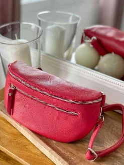 Clearance Sac Banane Rouge Chelby Femmes Sac Banane