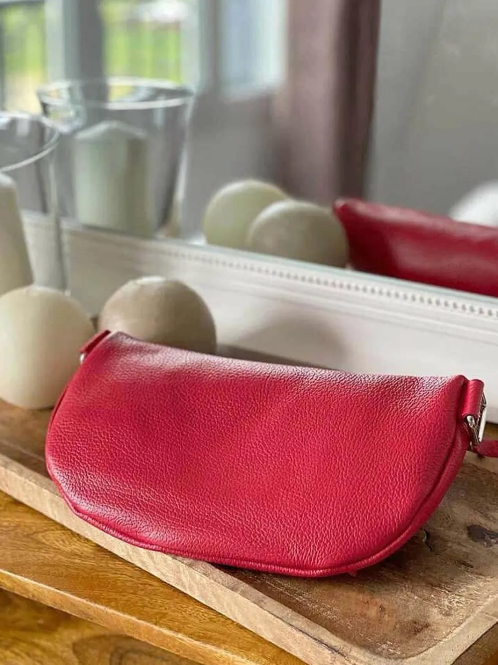 Clearance Sac Banane Rouge Chelby Femmes Sac Banane