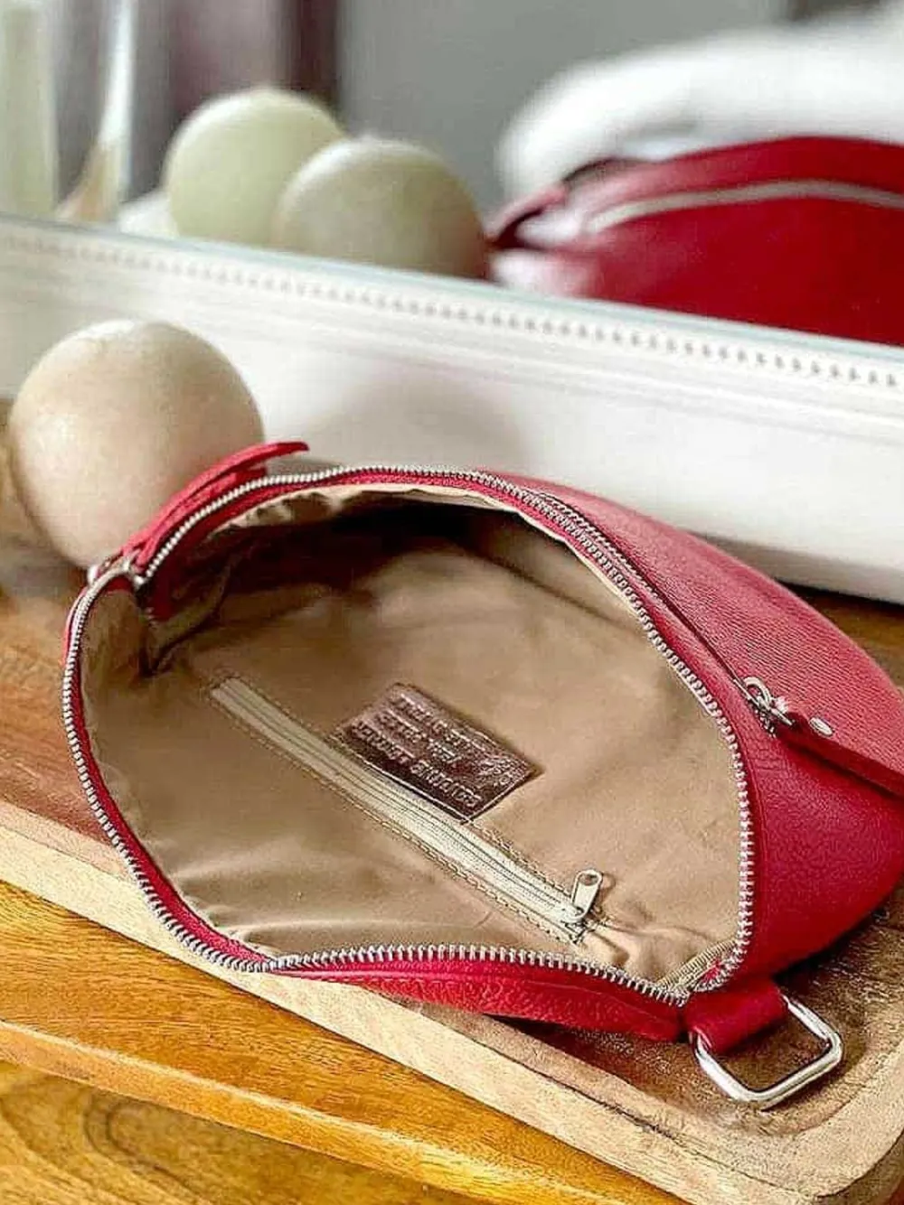Clearance Sac Banane Rouge Chelby Femmes Sac Banane