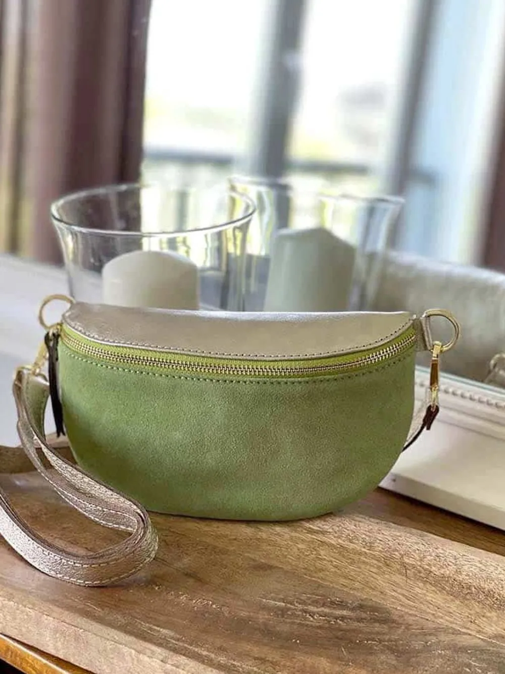 Sac Banane Vert Anis Vaelle Femmes Sac Banane