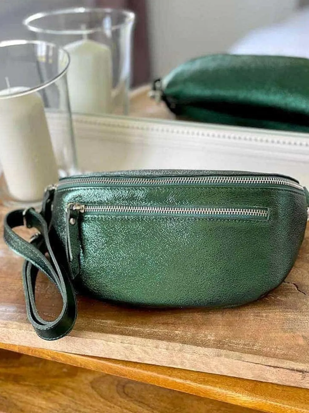 Outlet Sac Banane Vert Emeraude Irise June Femmes Sac Banane