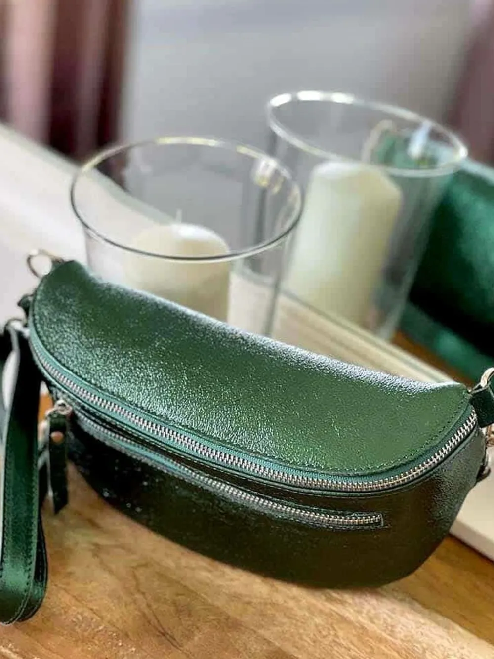 Outlet Sac Banane Vert Emeraude Irise June Femmes Sac Banane