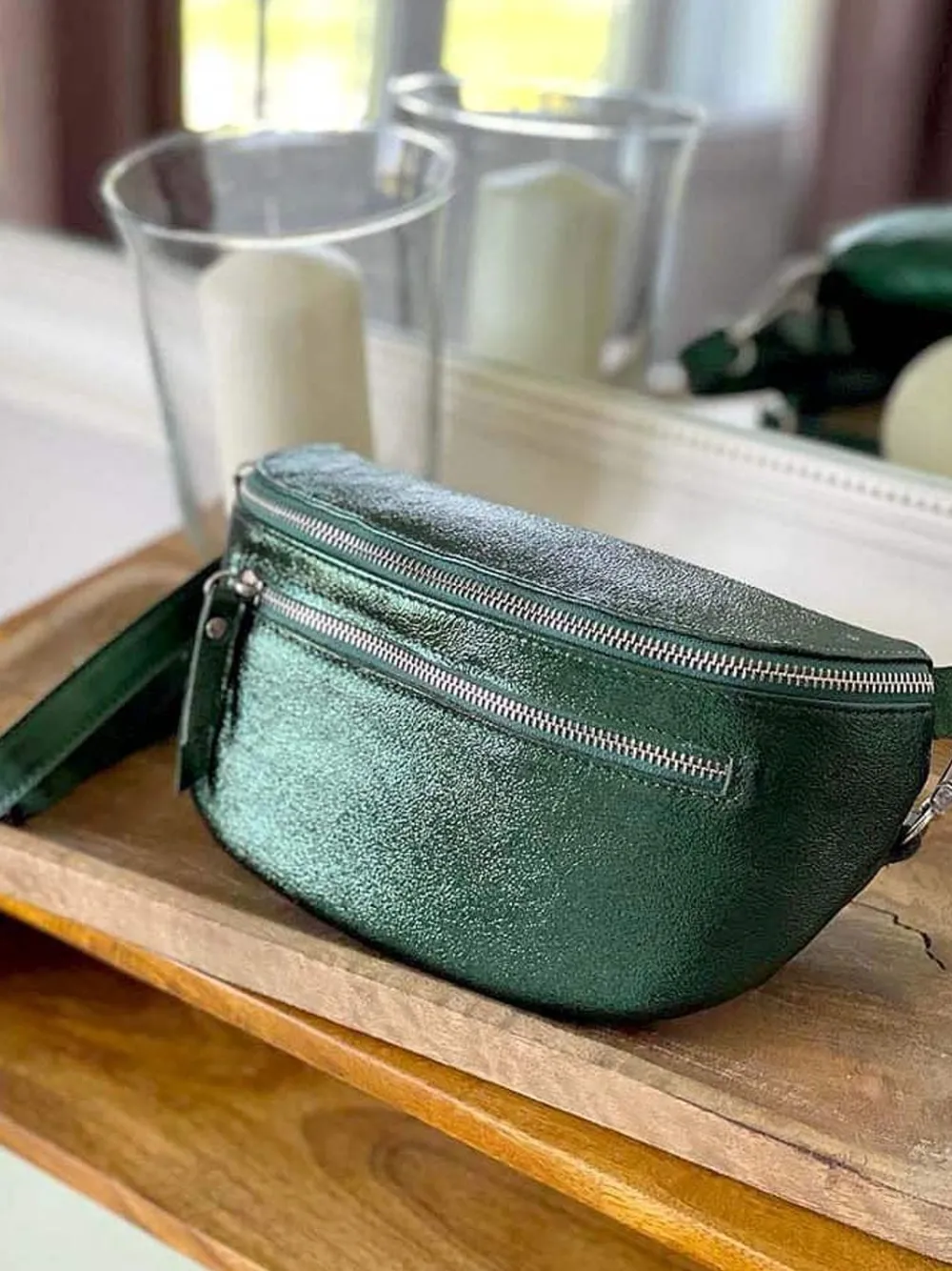 Outlet Sac Banane Vert Emeraude Irise June Femmes Sac Banane