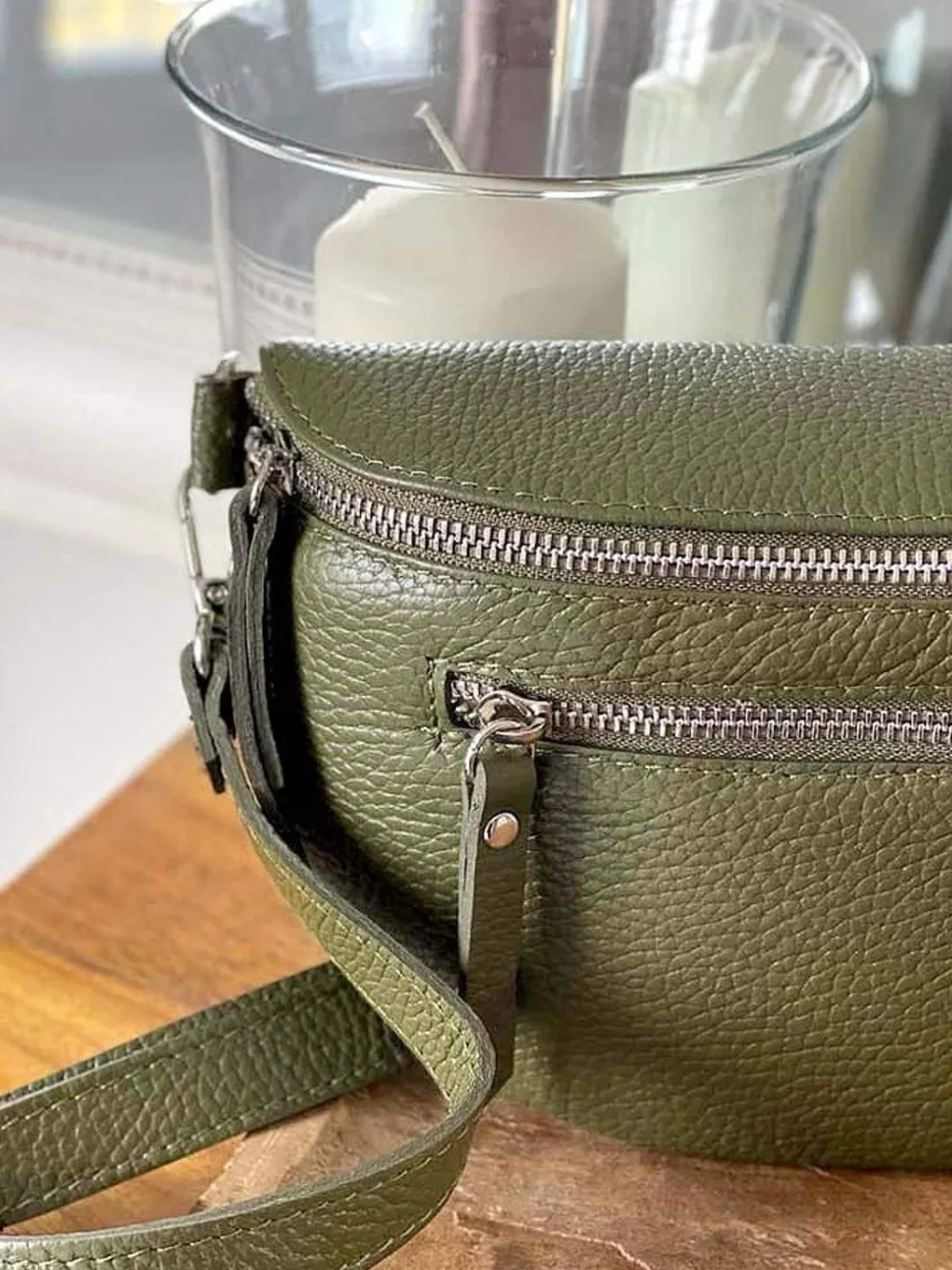 Outlet Sac Banane Vert Kaki Chelby Femmes Sac Banane