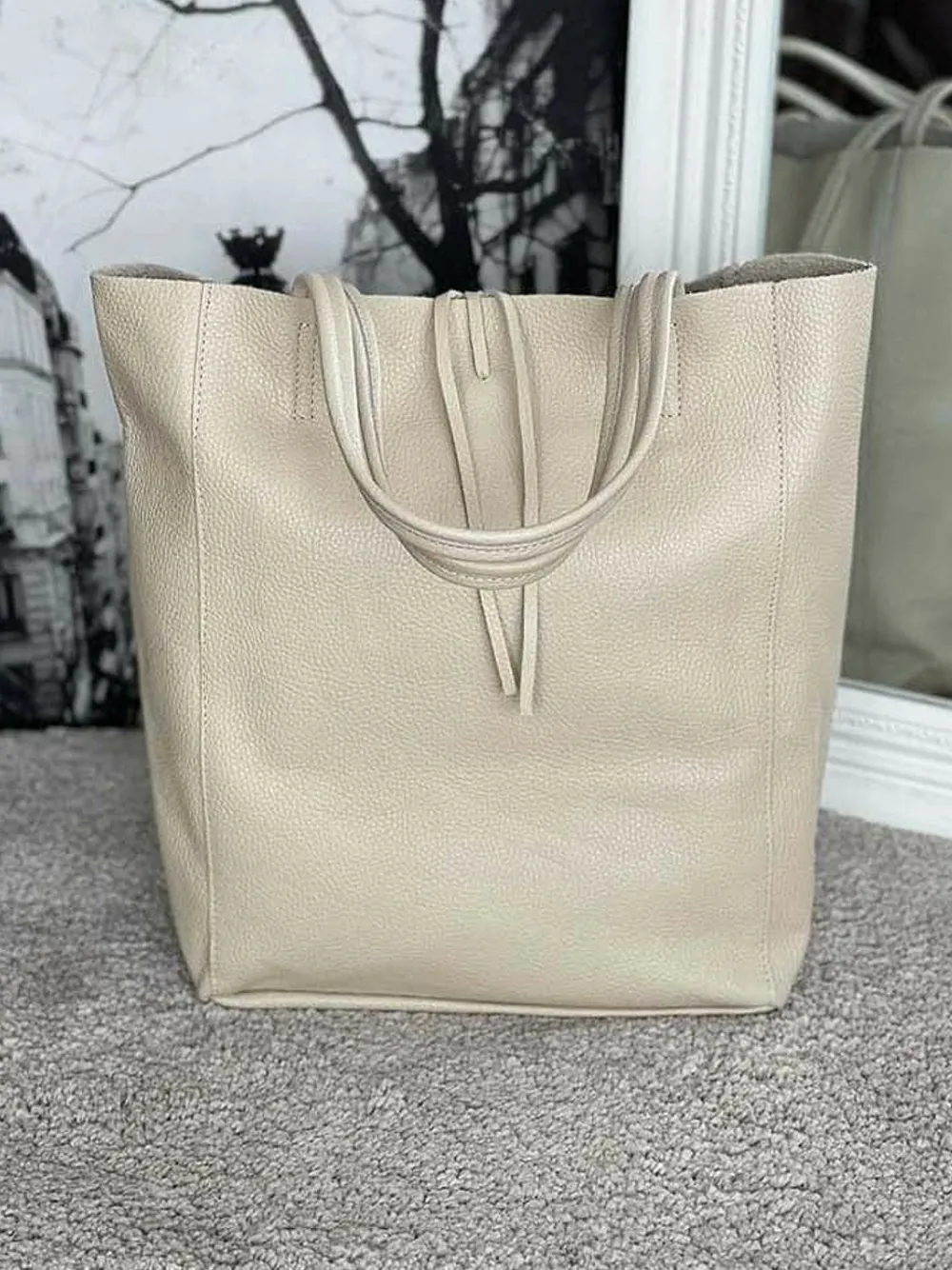 Sale Sac Beige Ecru Agata Femmes Sac Format A4 Et +