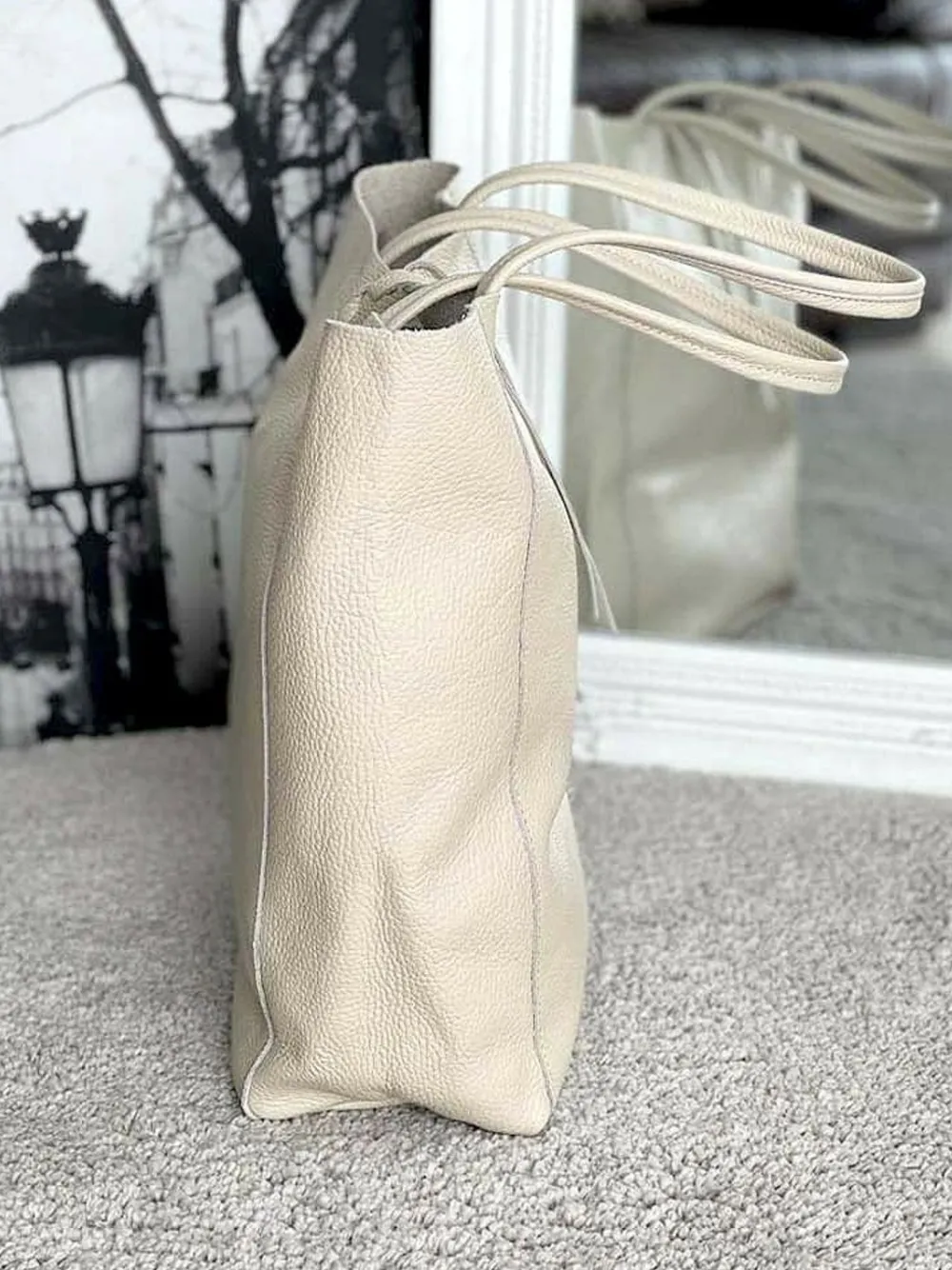 Sale Sac Beige Ecru Agata Femmes Sac Format A4 Et +