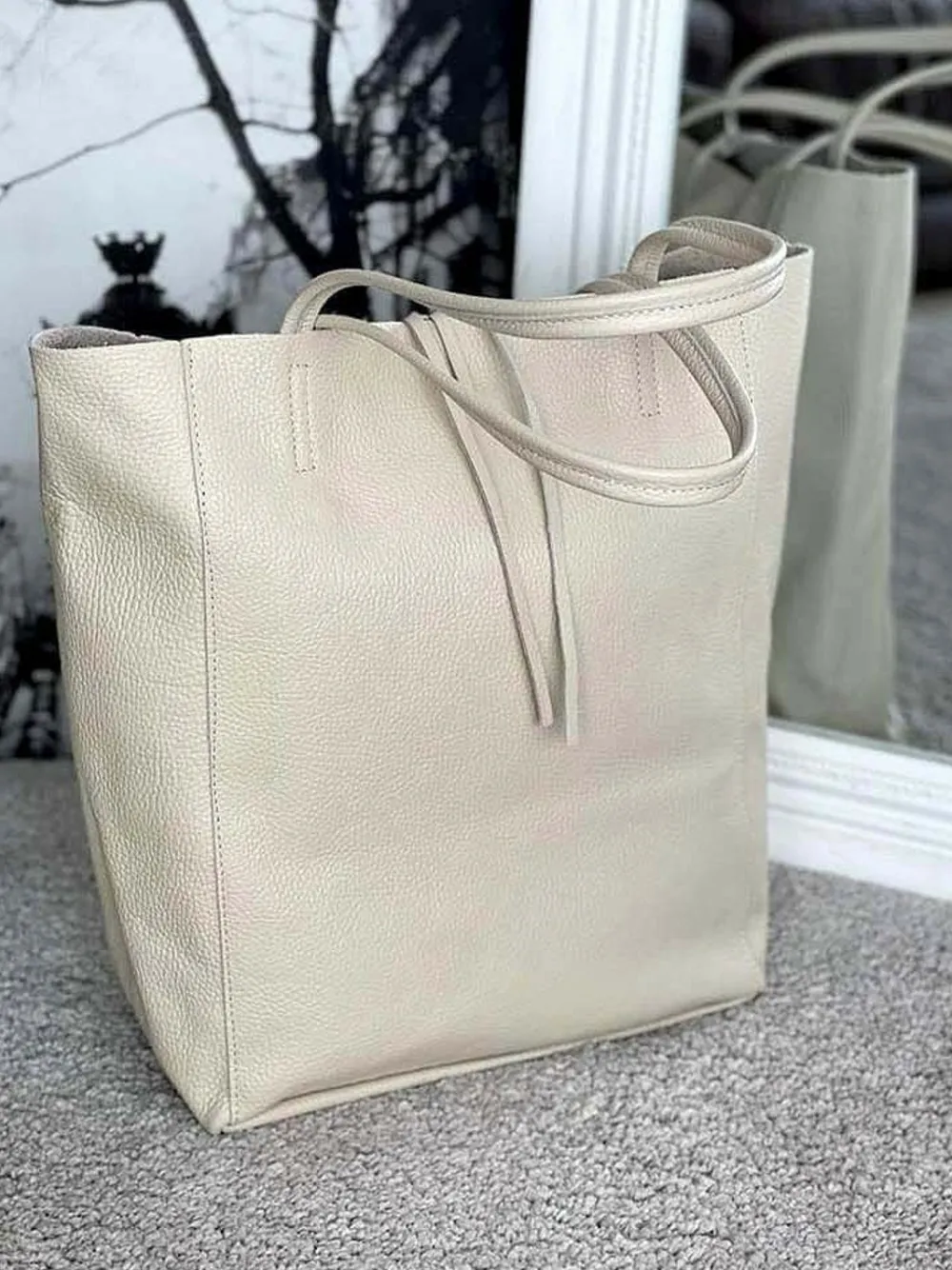 Sale Sac Beige Ecru Agata Femmes Sac Format A4 Et +