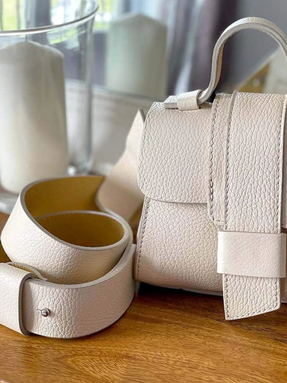Outlet Sac Beige Ecru Drixy Femmes Sac Porte Epaule Avec Sangle