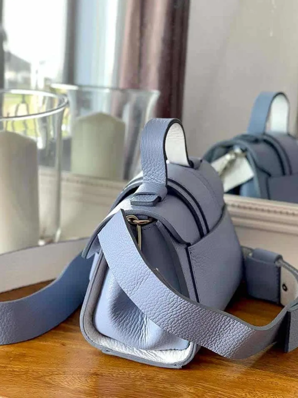 Sac Bleu Ciel Drixy Femmes Sac Porte Epaule Avec Sangle