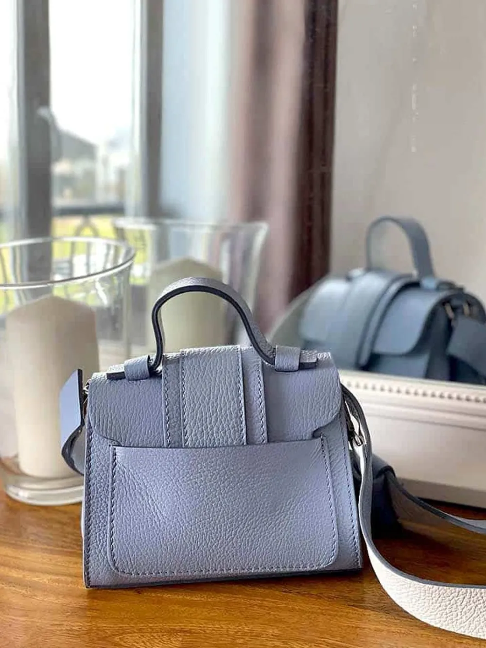 Sac Bleu Ciel Drixy Femmes Sac Porte Epaule Avec Sangle