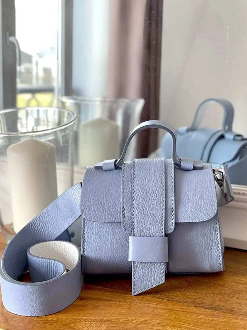Sac Bleu Ciel Drixy Femmes Sac Porte Epaule Avec Sangle