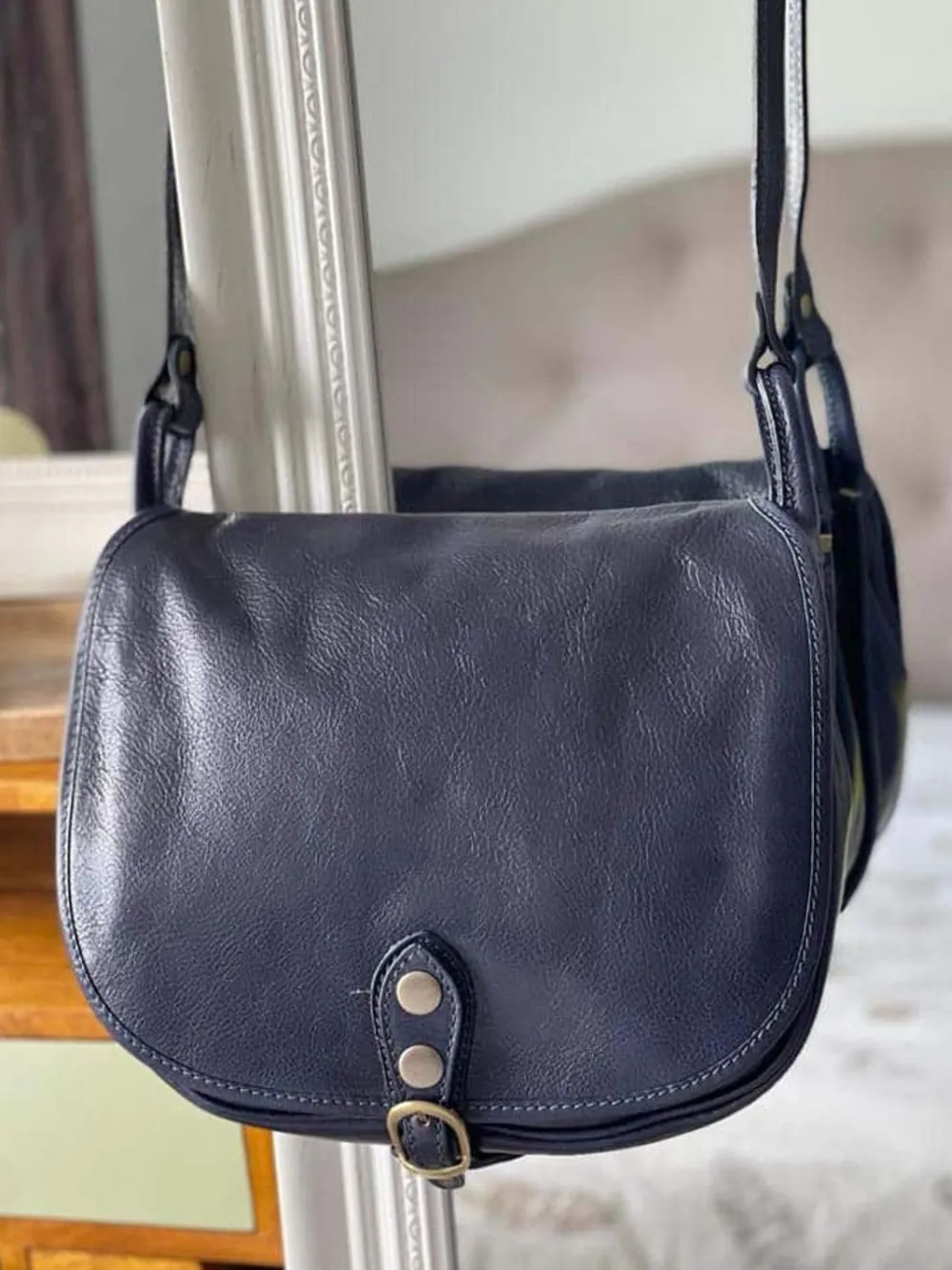 Hot Sac Bleu Stefania Femmes Sac Porte Epaule Avec Sangle