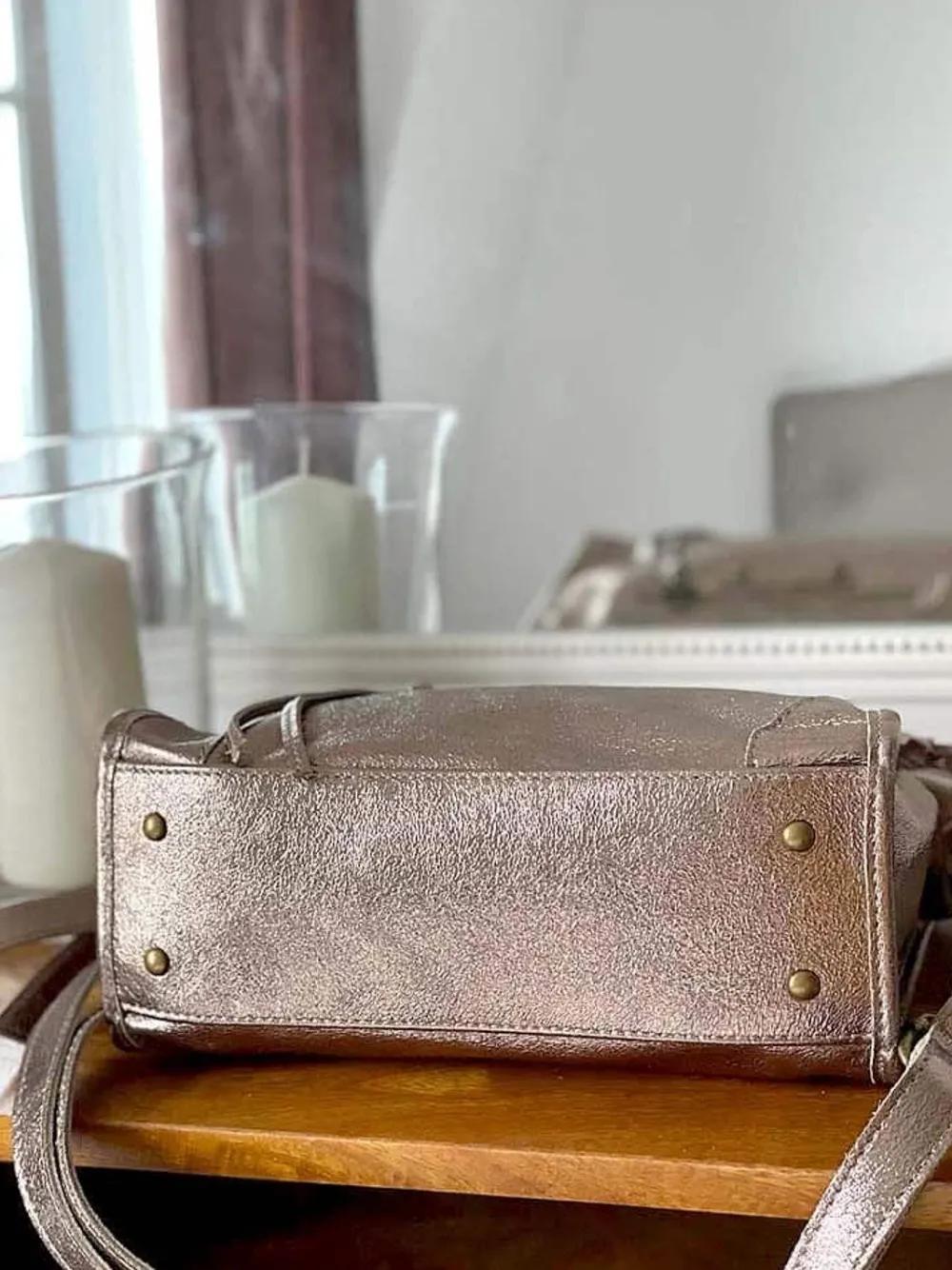 Best Sac Dore Champagne Fabiola Femmes Sac Porte Epaule Avec Sangle