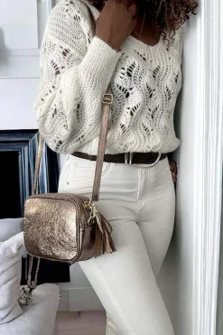 Clearance Sac Dore Champagne Jazz Femmes Sac À Main Camera