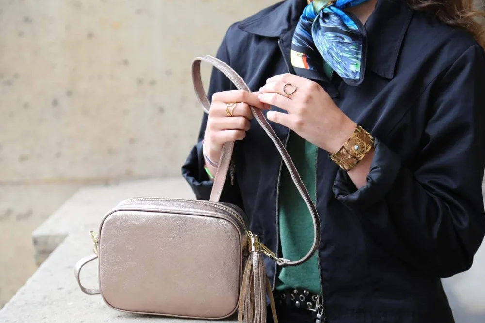 Clearance Sac Dore Champagne Jazz Femmes Sac À Main Camera