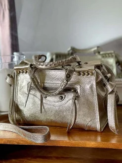 Sale Sac Dore Or Fabiola Femmes Sac Porte Epaule Avec Sangle