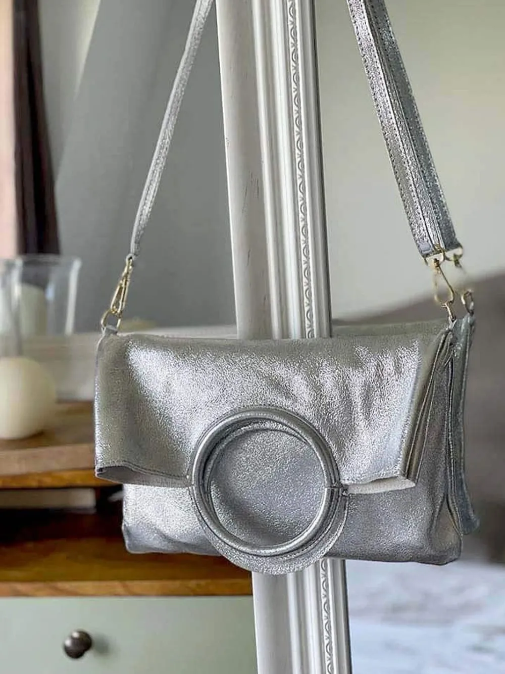 Sale Sac Gris Argent Scarlett Femmes Petit Sac
