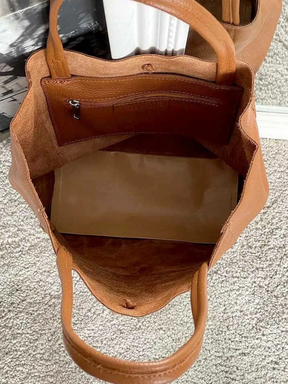 Online Sac Marron Camel Agata Femmes Sac Format A4 Et +