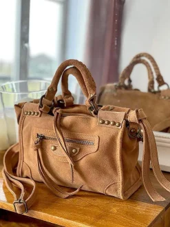 Sale Sac Marron Camel Bradie Femmes Sac Porte Epaule Avec Sangle