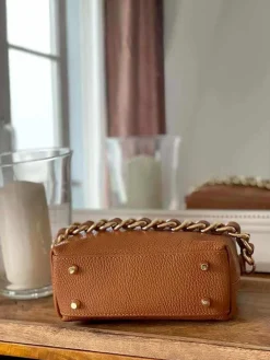 Sale Sac Marron Camel Clover Femmes Sac Porte Epaule Avec Sangle