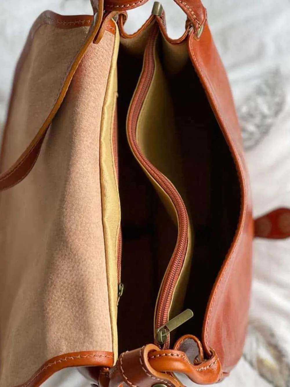 Best Sac Marron Camel Stefania Femmes Sac Porte Epaule Avec Sangle