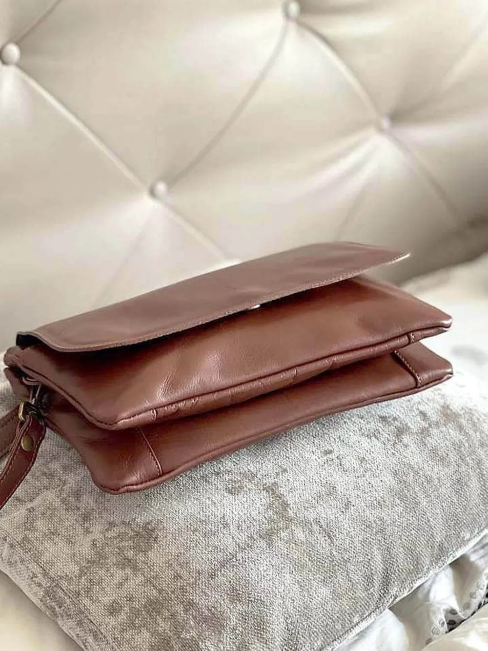 Online Sac Marron Linette Femmes Sac Porte Epaule Avec Sangle