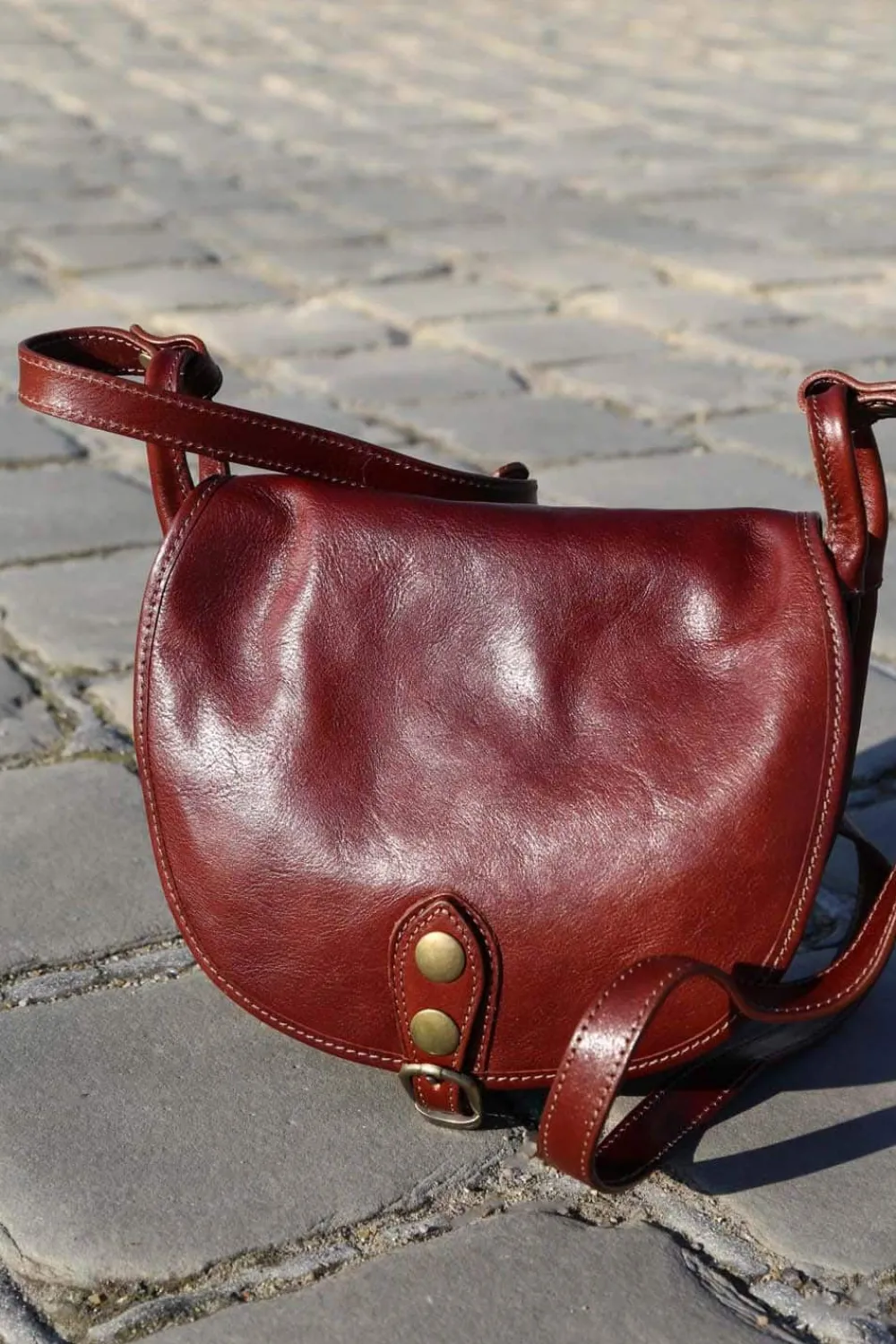Hot Sac Marron Petit Stefania Femmes Sac Porte Epaule Avec Sangle