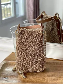 Discount Sac Marron Taupe Shannon Femmes Sac Porte Epaule Avec Sangle
