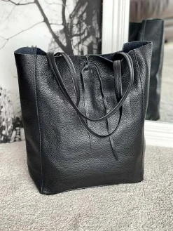 New Sac Noir Agata Femmes Sac Format A4 Et +