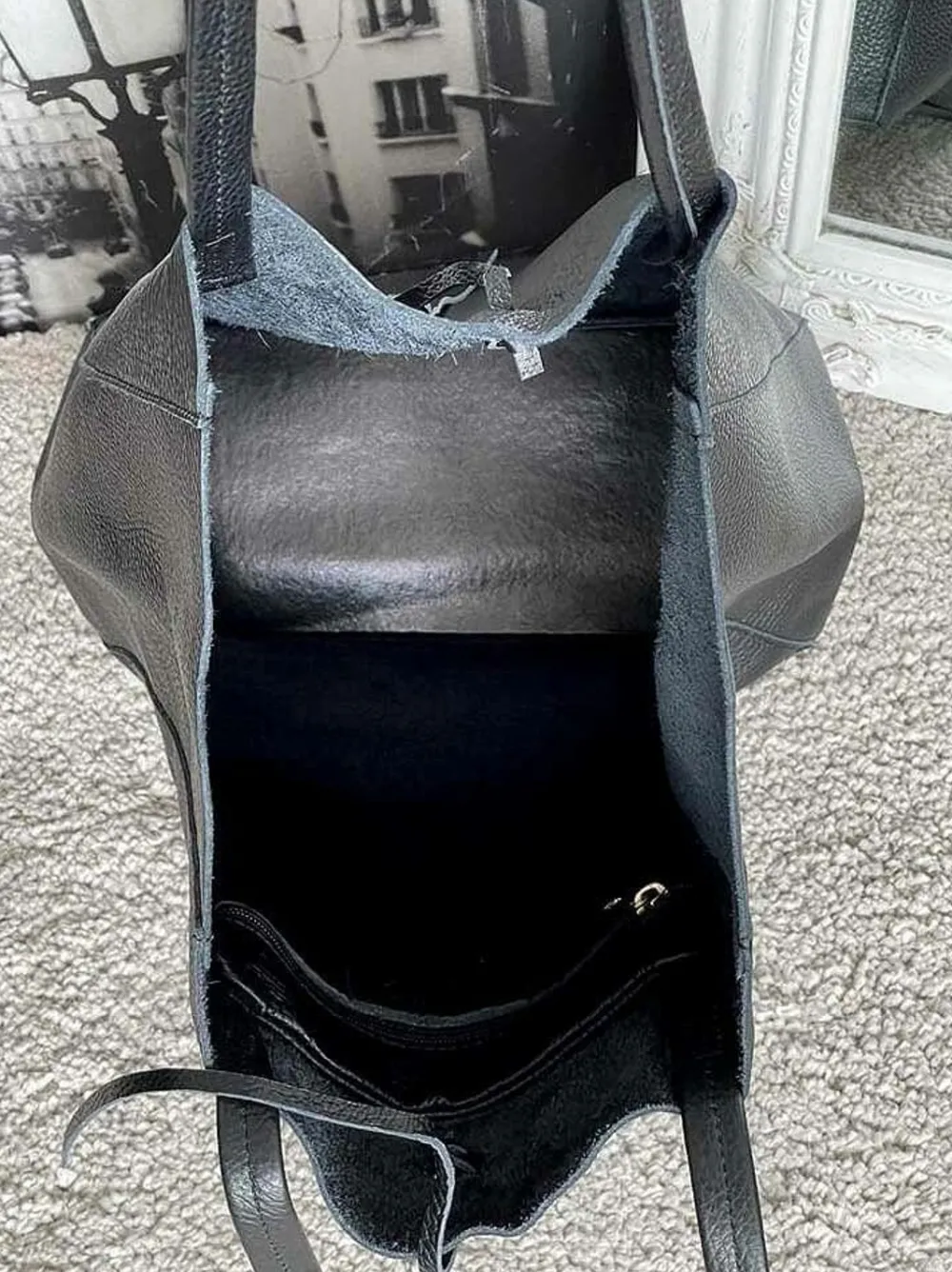 New Sac Noir Agata Femmes Sac Format A4 Et +