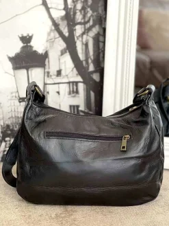 Sac Noir Davia Femmes Sac Porte Epaule Avec Sangle
