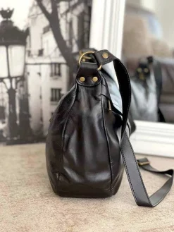 Sac Noir Davia Femmes Sac Porte Epaule Avec Sangle