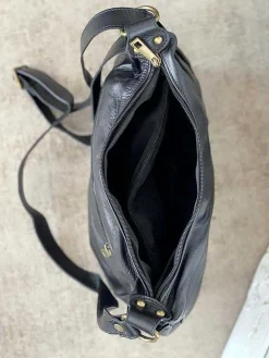 Sac Noir Davia Femmes Sac Porte Epaule Avec Sangle