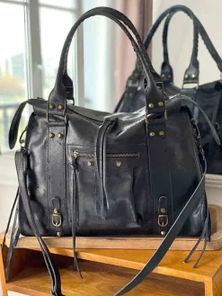 Outlet Sac Noir Eloane Femmes Sac Porte Epaule Avec Anse