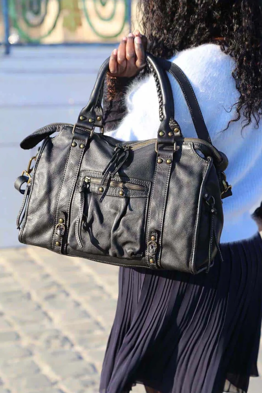 Online Sac Noir Monroe Femmes Sac Porte Epaule Avec Anse