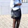 Online Sac Noir Stefania Femmes Sac Porte Epaule Avec Sangle