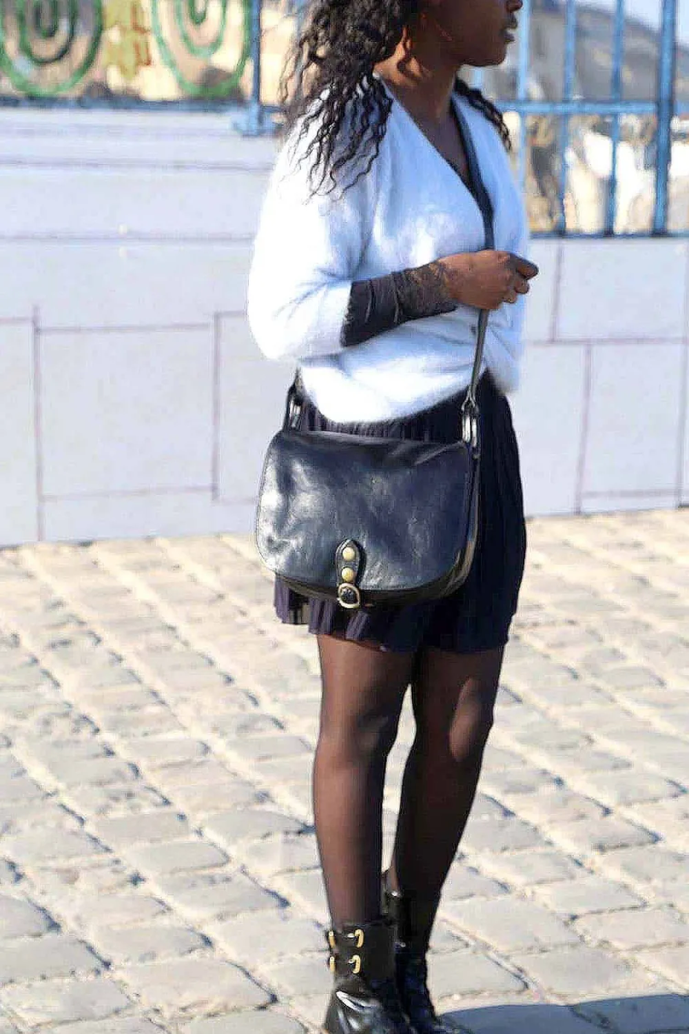Online Sac Noir Stefania Femmes Sac Porte Epaule Avec Sangle