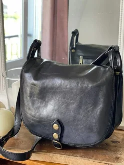 Online Sac Noir Stefania Femmes Sac Porte Epaule Avec Sangle