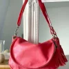 Outlet Sac Rose Corail Yasmine Femmes Sac Porte Epaule Avec Sangle