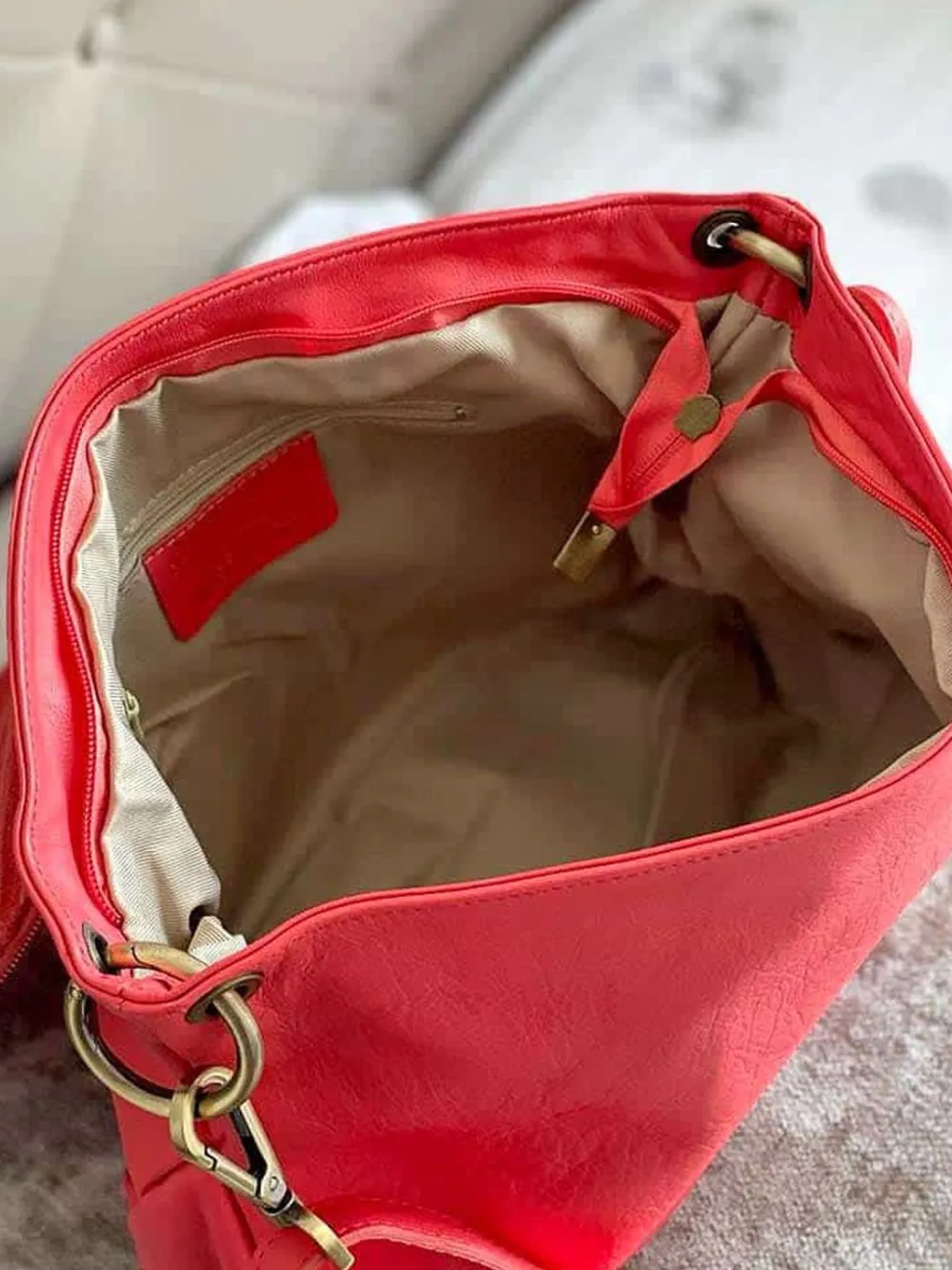 Outlet Sac Rose Corail Yasmine Femmes Sac Porte Epaule Avec Sangle