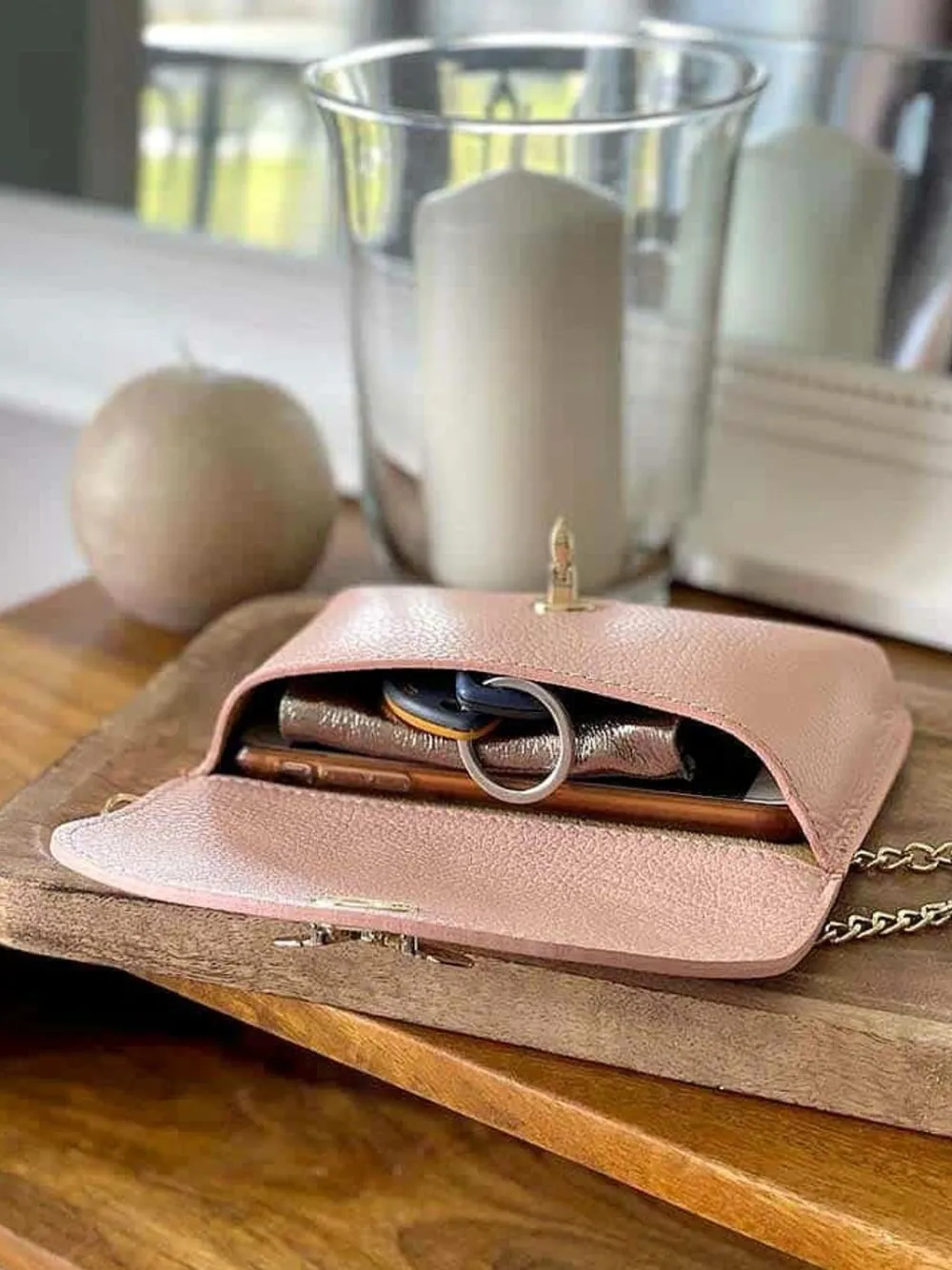 Hot Sac Rose Nude Ilona Femmes Sac Porte Epaule Avec Sangle