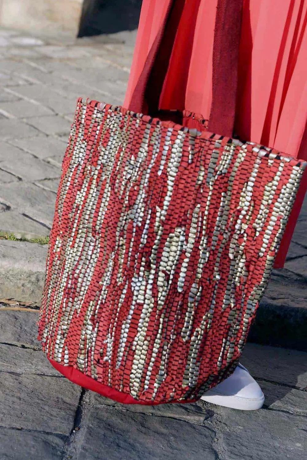 Clearance Sac Rouge Dore Lany Femmes Sac Format A4 Et +